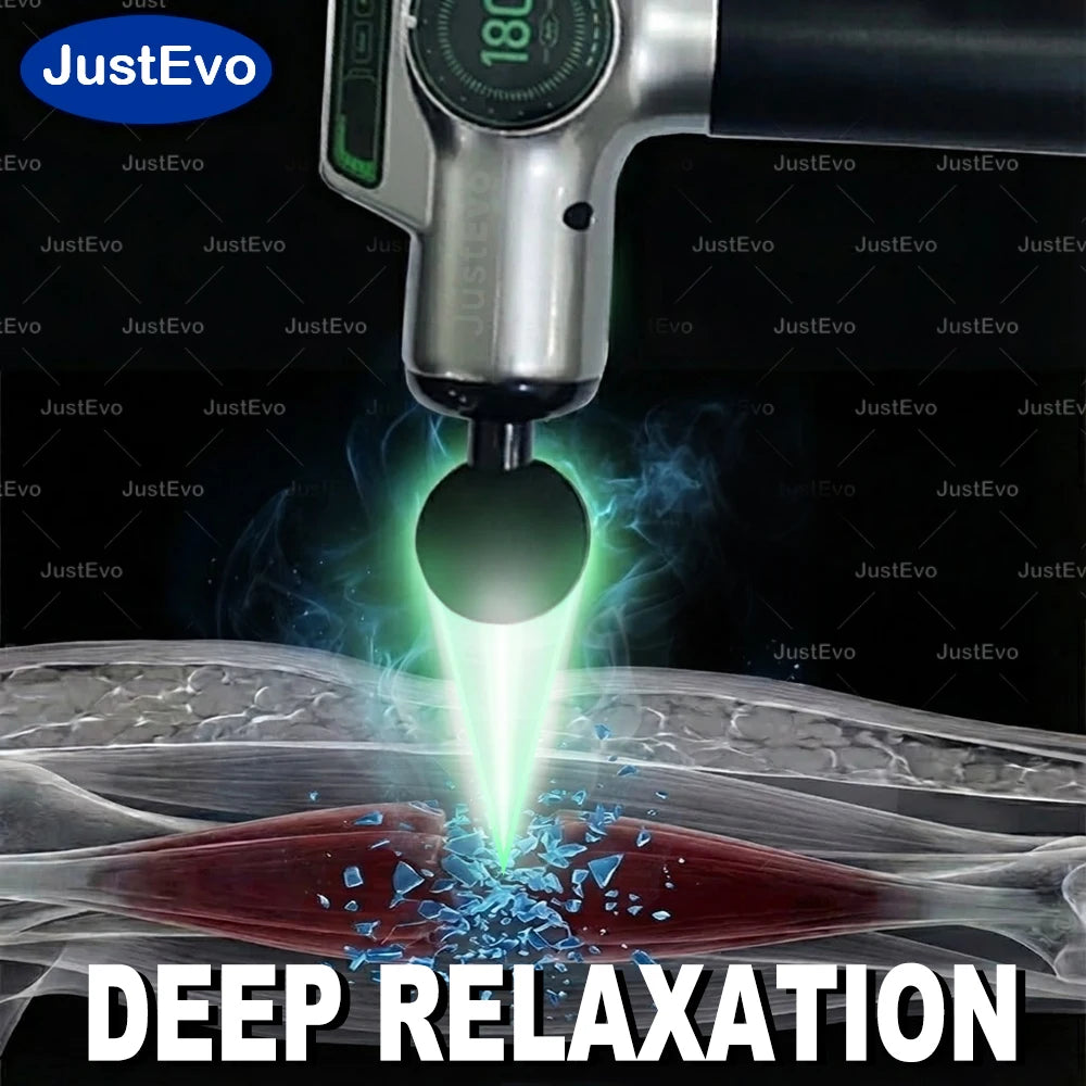 Professional Percussion Relaxation Gun With Smart LCD Display 99 Speeds/Adjustable Body Comfort Appliance Unstoppable Force Massager
