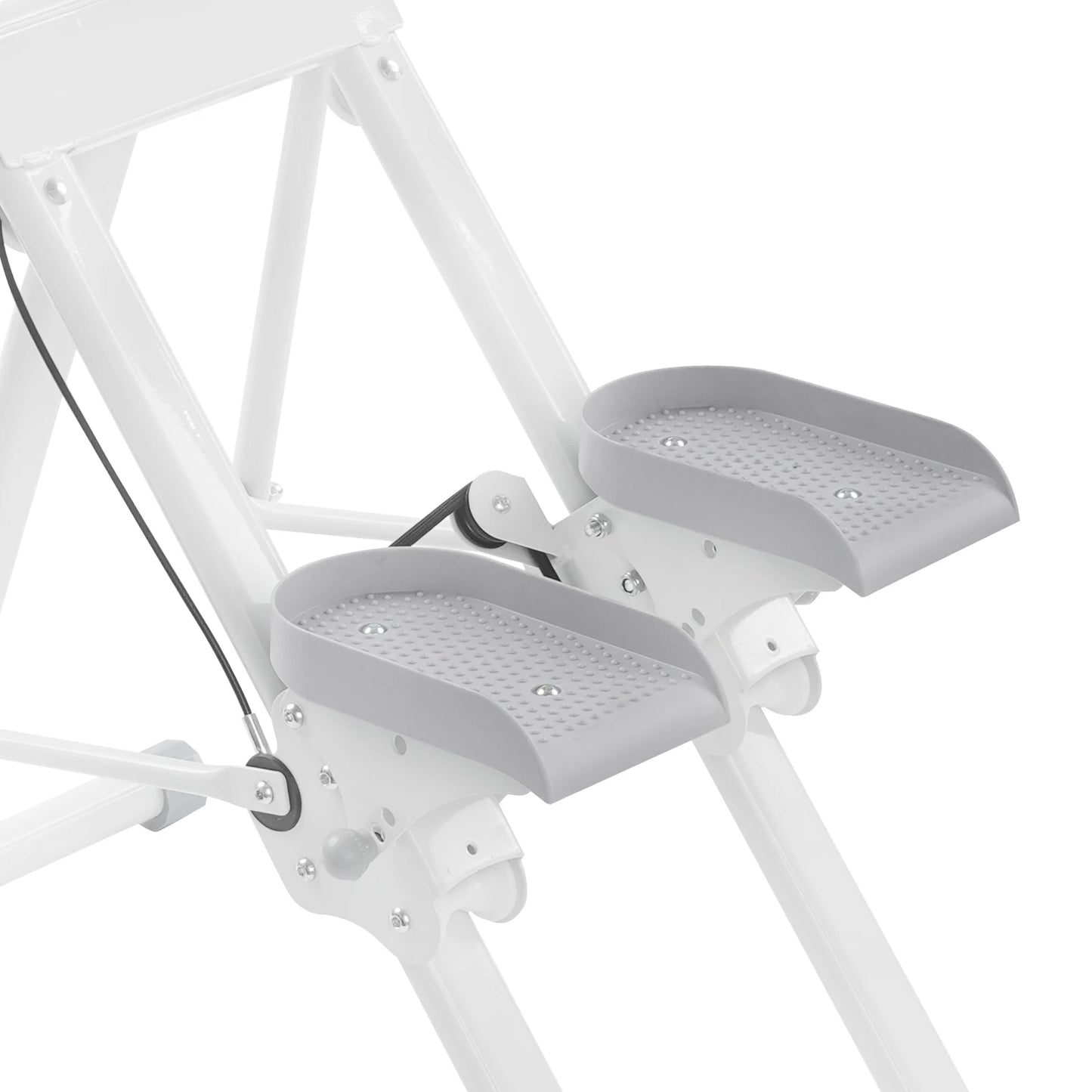 Compact Stair Stepper Machine for Home Full Body Workout Climber/with Digital Monitor Space Saving Exercise Equipment (White)