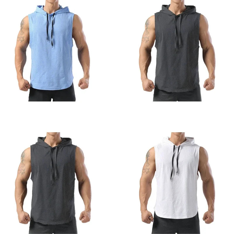 Summer Men Gym Tank Top Quick Dry Sleeveless Shirt Basketball/Running Vest Casual t-Shirts Fitness Bodybuilding Top Man Clothes