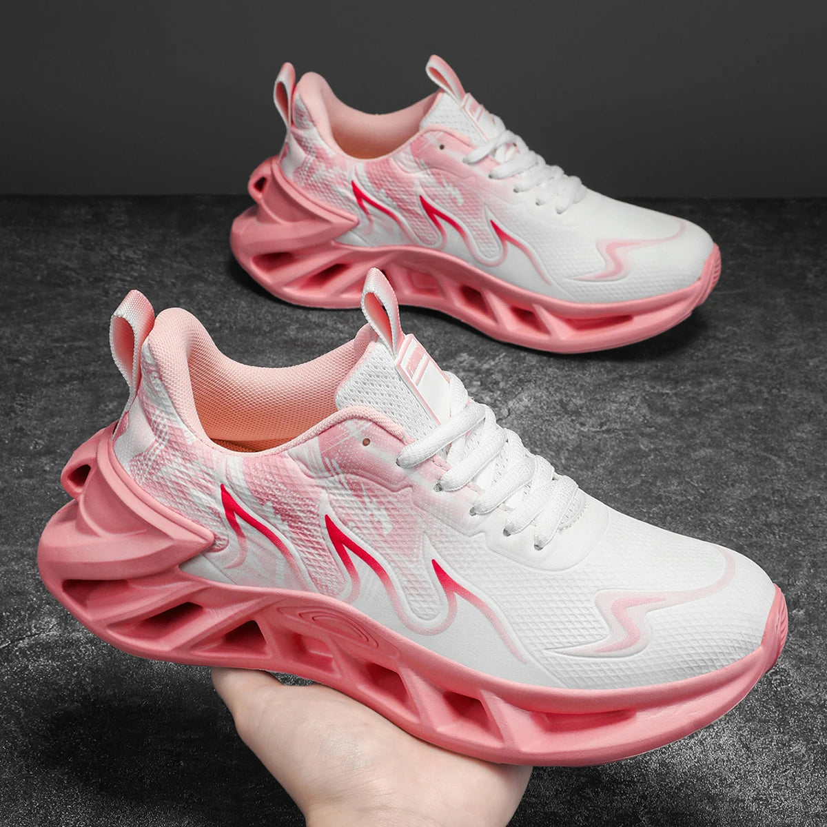 Four-season women's road running shoes, shock-absorbing sports/control casual sports shoes, outdoor anti-slip cross-country shoe