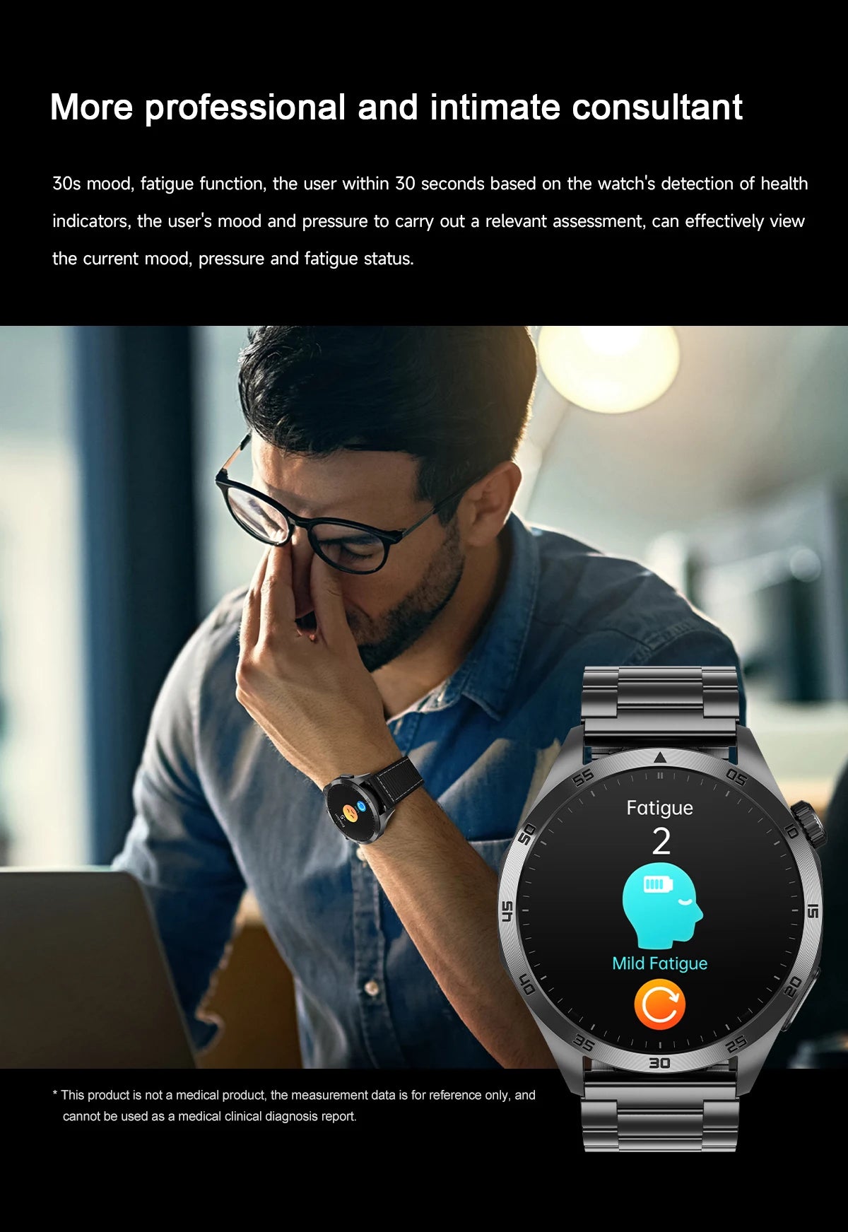 Marsyu 2026 New Nursing Grade Smart Watch ECG+PPG Blood Lipid/Blood pressure Uric Acid HD Bluetooth Call Clock Health Smart Watch