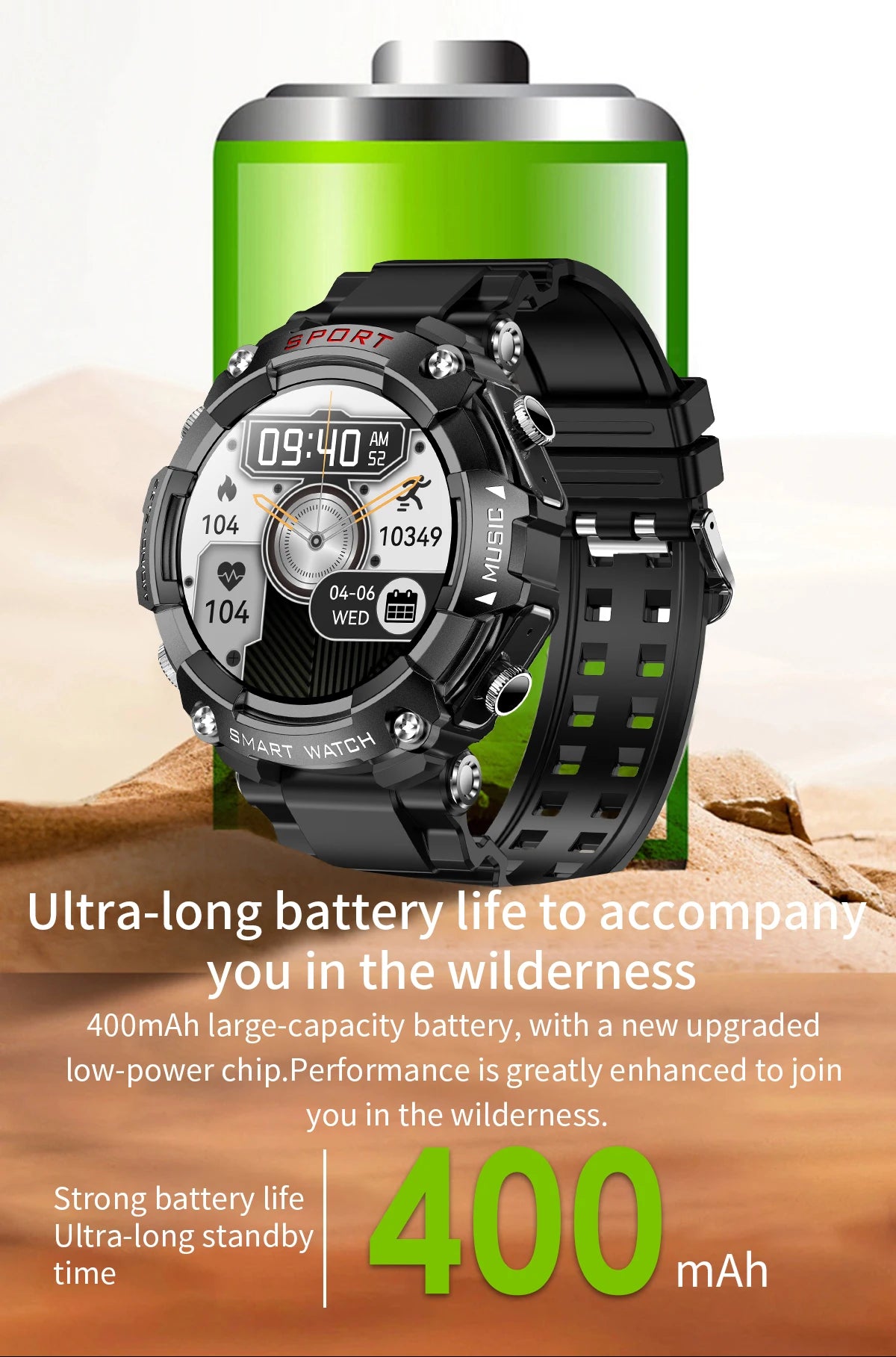 LaNikar Smart Watch AMOLED Display With In-Ear Bluetooth Headset/Heart Rate Blood Pressure Oxygen Saturation Monitoring HD Audio
