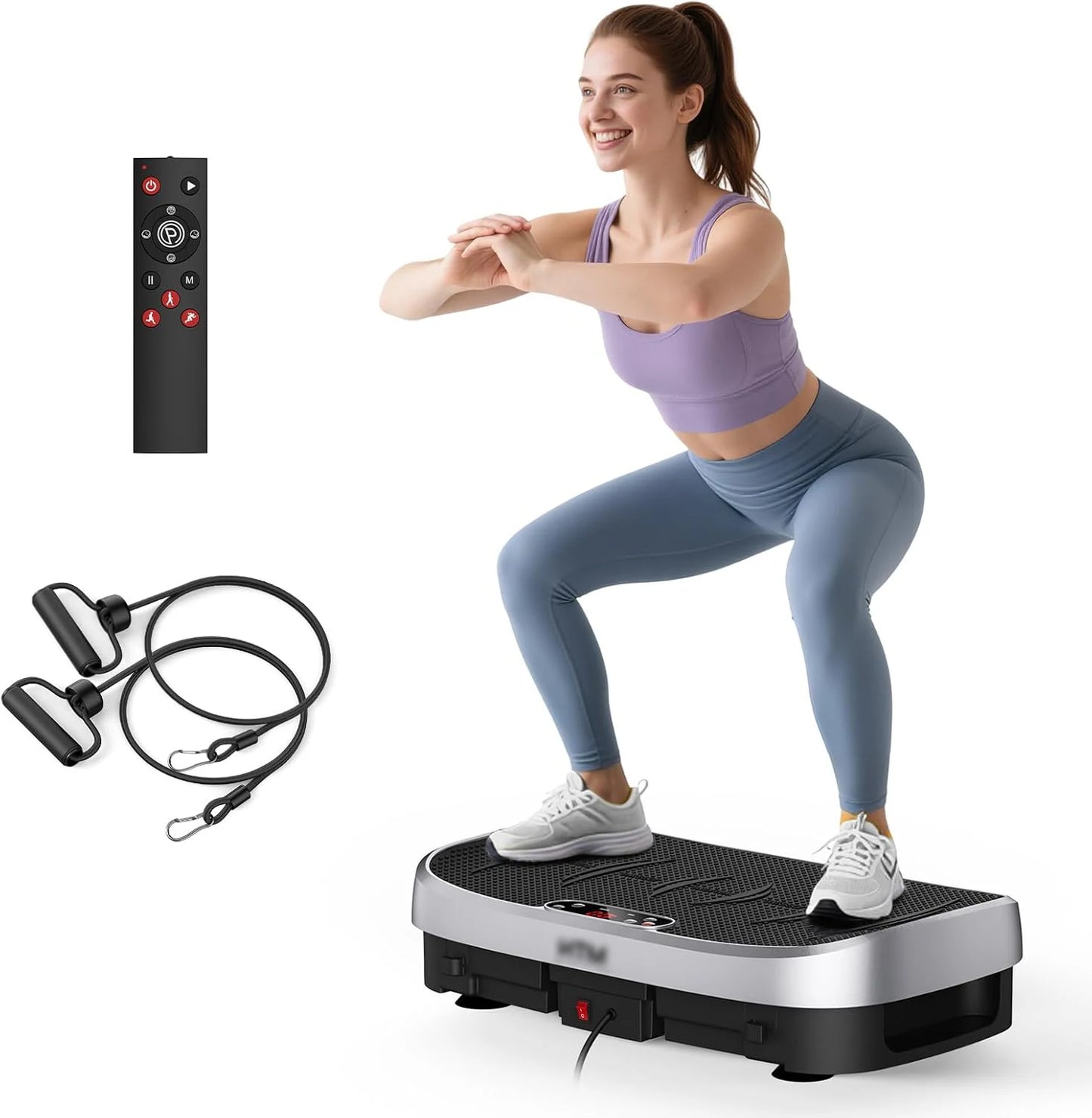Magnetic Vibration Plate Exercise Machine Fat Burning 120 Levels/330lbs Portable Quiet Home Fitness  APP Control Workout Platform
