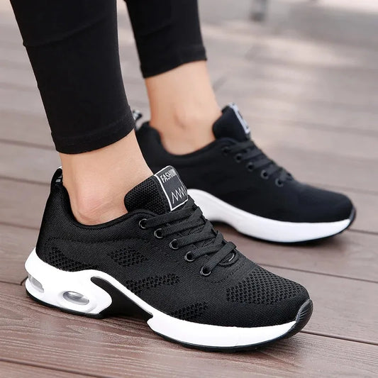 Summer Women Sneakers Outdoor Running Air Cushion/Sport Shoes Increase Height Breathable Walk Shoes