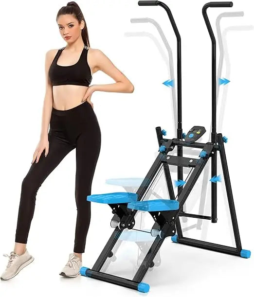 Compact Vertical Climber for Home Fitness Foldable/Stair Stepper for Total Body Cardio Workout