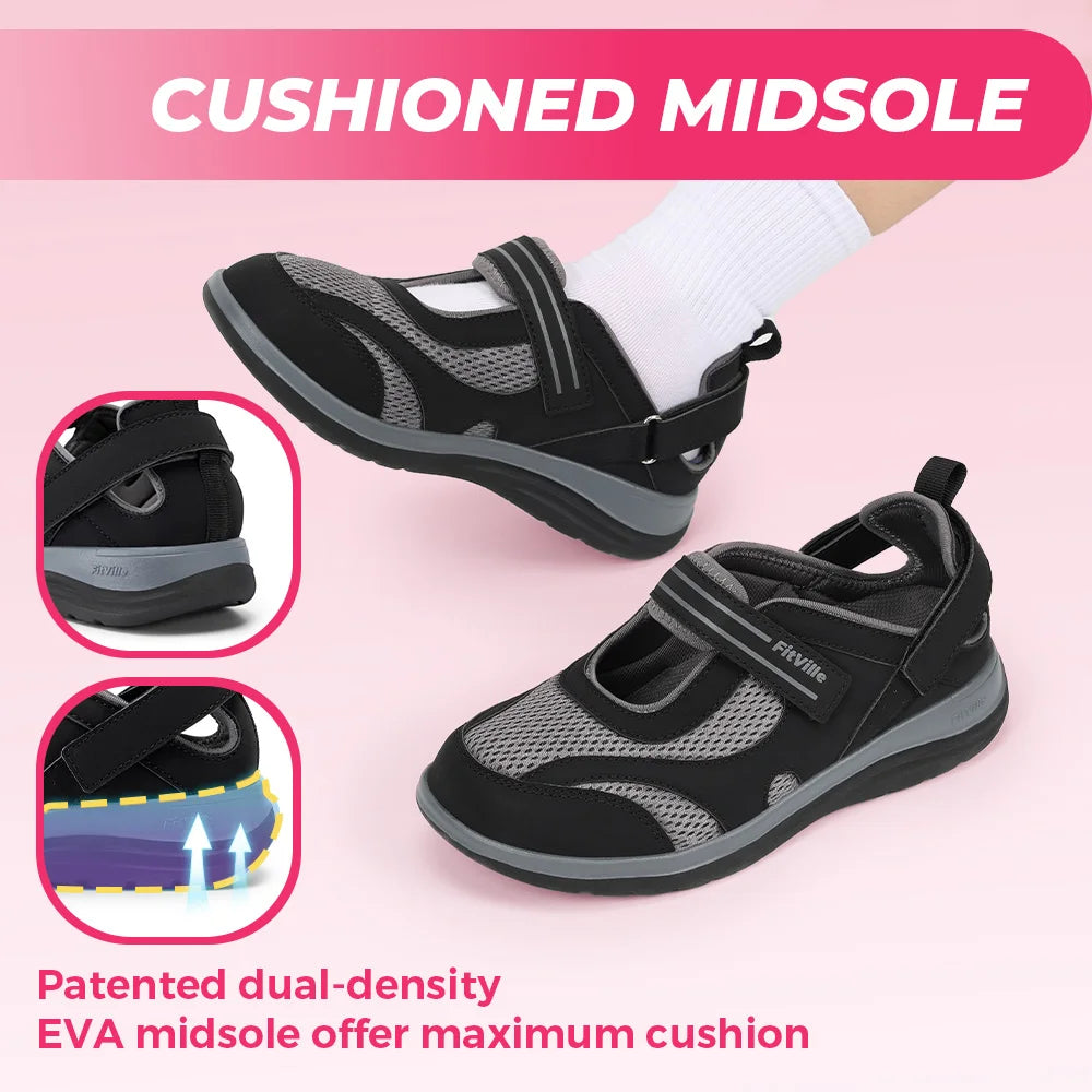 Women's Sandals Mary Jane Casual Shoes Widened Toe For Swollen Feet/Lightweight Breathable Outdoor Elderly Shoe Sandals