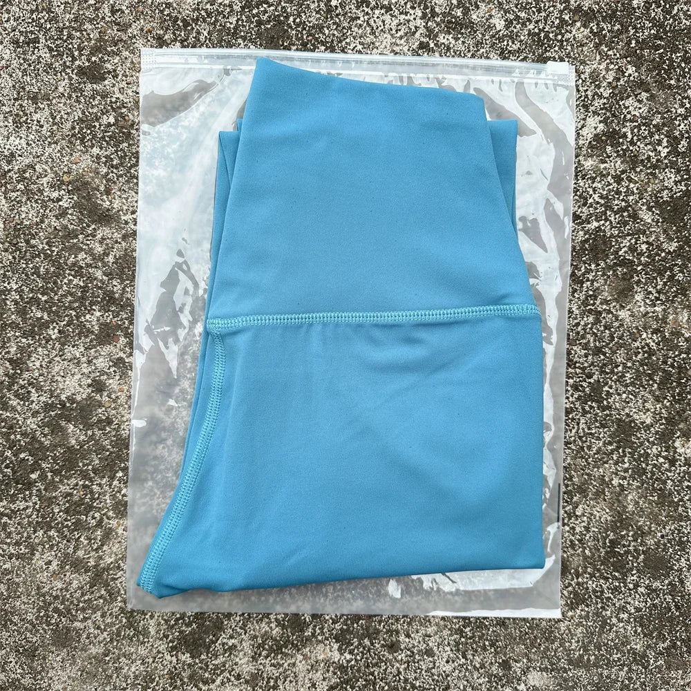 Solid Color Back Waist Pocket High Waist Yoga Legging Women Sport/Cropped Pants Butter Athletic Gym Comprehensive Training Jog