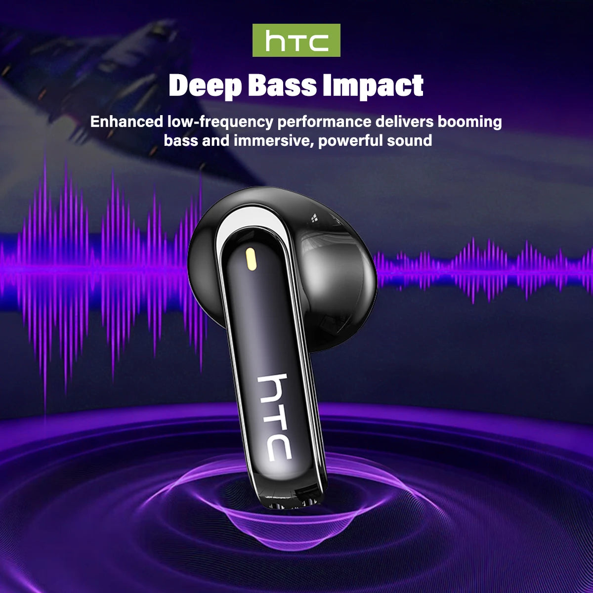 Wireless Headphones Bluetooth HTC NE70 Earphones Microphones/Earbuds AI Translator 30Hours of Battery Life Full HD LCD Display