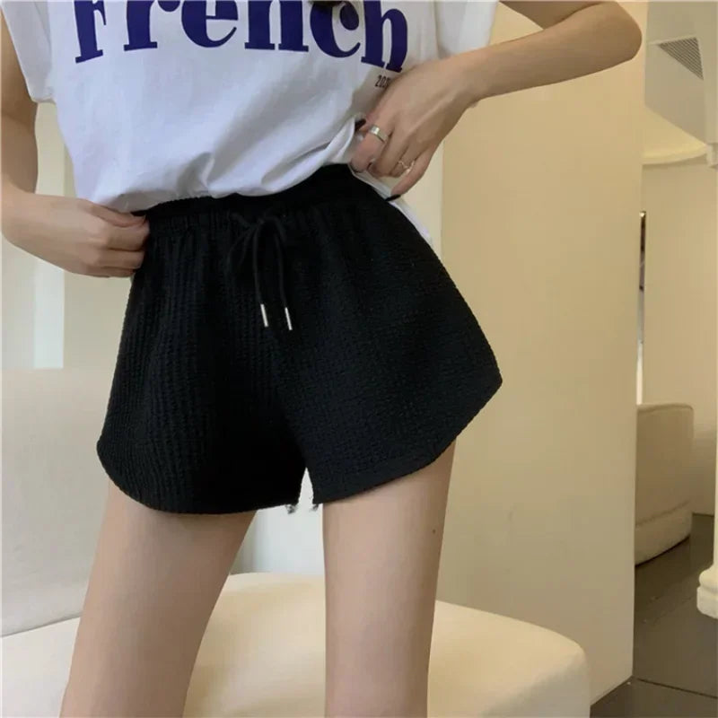 Women Gym Fitness Running Shorts Women's Summer Thin Style Loose/Casual Large Size Wide Leg High Waist A-word Sports Hot Pants