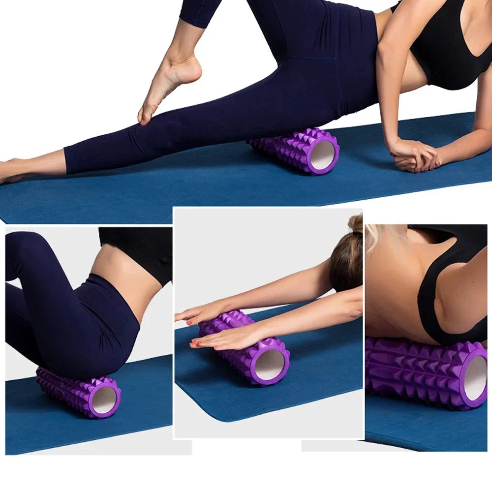 30cm Yoga Column Foam Fitness Muscle Training Pilates Sports Massage/Foam Roller Grid Trigger Point Therapy Home Gym Exercise