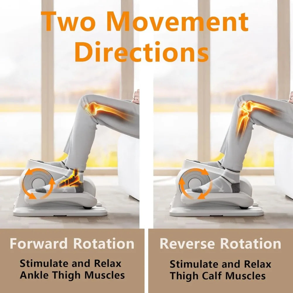Under the desk elliptical leg fitness machine,12-speed foot and leg/fitness machine portable mini sitting pedal for Home Gym