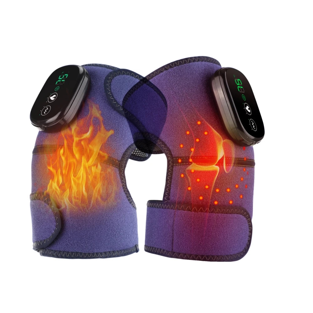 Wireless Electric Leg Massager Blood Circulation/Heated Therapy Knee Pads for Joint Pain Relief