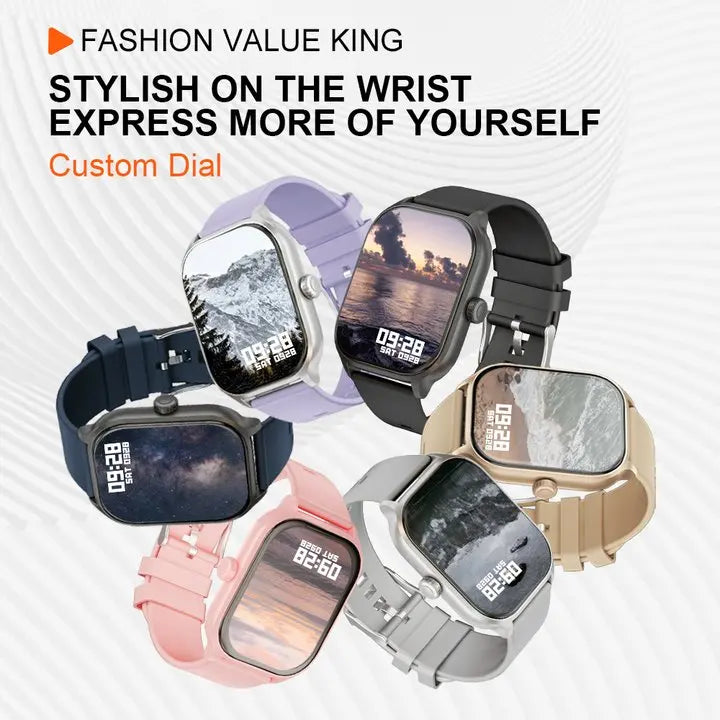 LAXASFIT 2025 New Smart Watch Bluetooth Call/Dial Multiple Sports Modes/SMS Alert IP68 Waterproof Sports Smart Watch