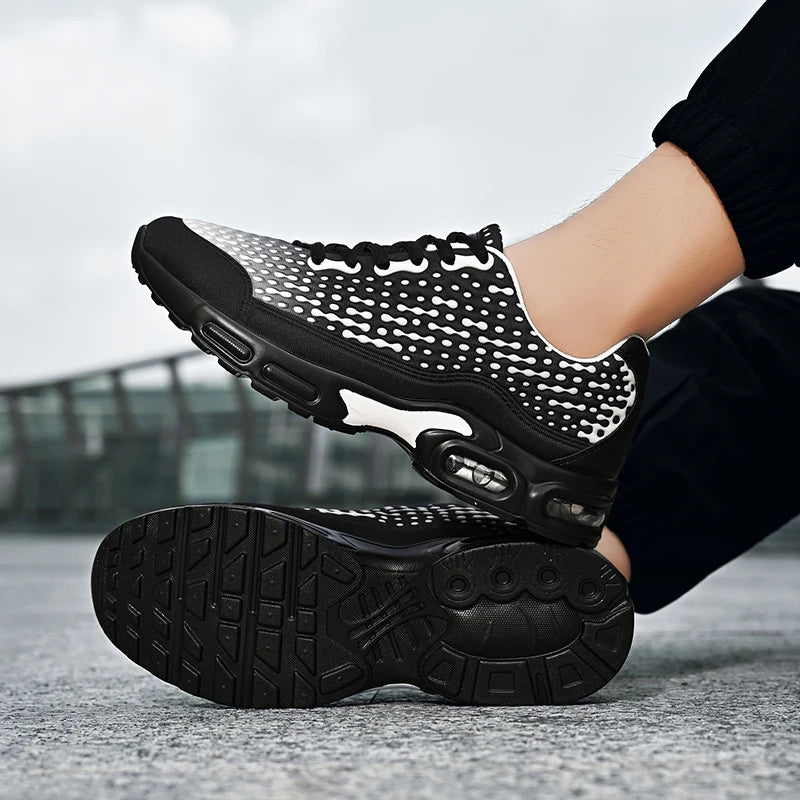 Men's Cushioning Running Shoes EVA Midsole for Shock Absorption/Lightweight & Breathable Mesh Sports Sneakers Gym and Walking