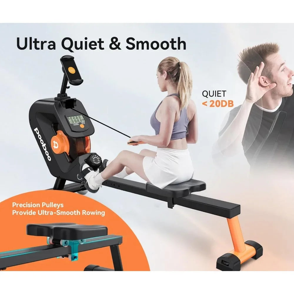 Max 350 LBS Magnetic Rower With LCD Monitor Rowing Machine/Fitness Equipment Tablet Holder Rowing Machines for Home Use