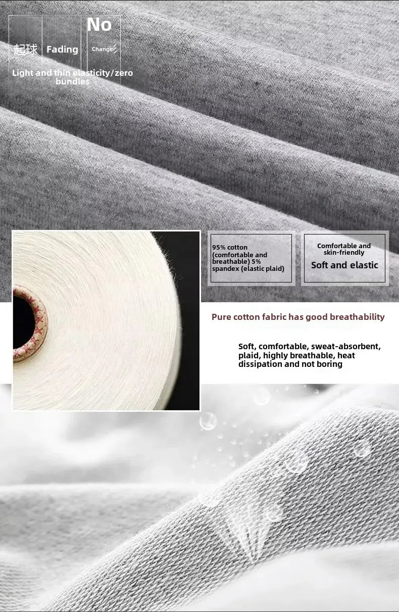 Men's Autumn/Winter Fleece-Lined and Thickened Sweatpants/Versatile Casual Straight-Leg Pants Loose-Fitzip U pocket Solid Color