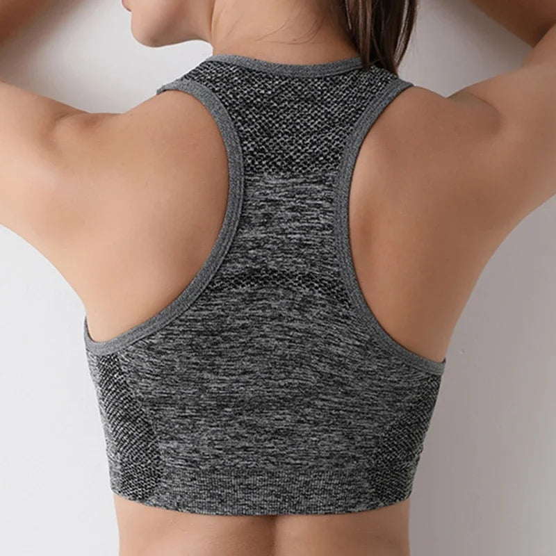 Women Sports Bras Yoga Top Vest High Shockproof Quick-drying Yoga/Gym Running Fitness Underwear Ladies Seamless Sportswear