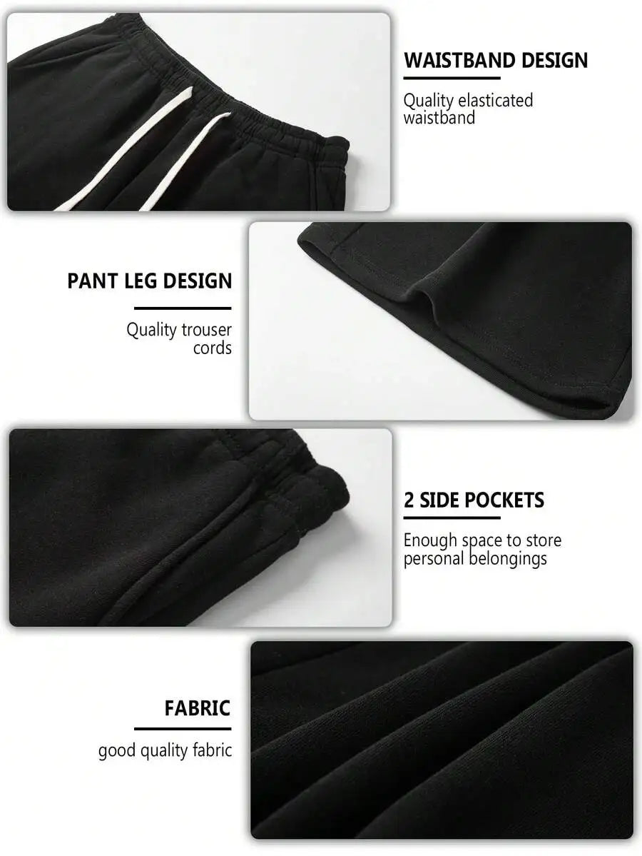 Men's Casual Solid Sweat Shorts Drawstring Waist With Pockets/Simple And Versatile Summer Bottoms Suitable For Everyday