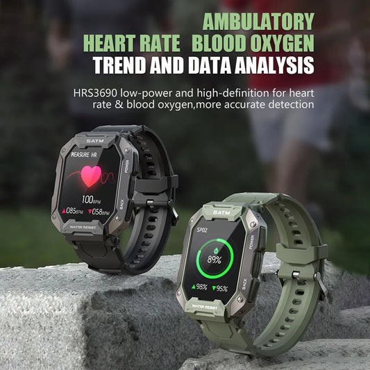 C20 1.71in Health Smart Watches Men Women/Heart Rate Blood Pressure Fitness Tracker