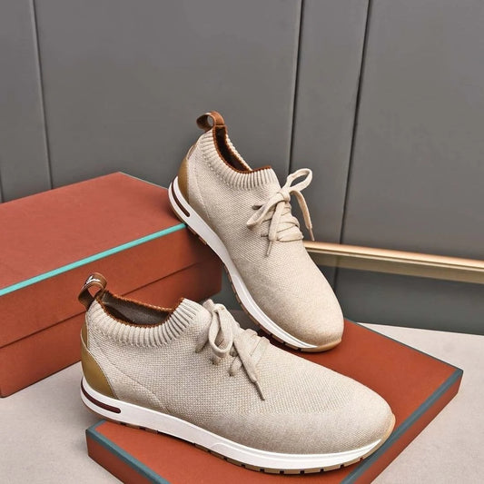 Summer Men Sneakers Stitched Upper Breathable/Lightweight Slip On Casual Shoes for Sports Comfort