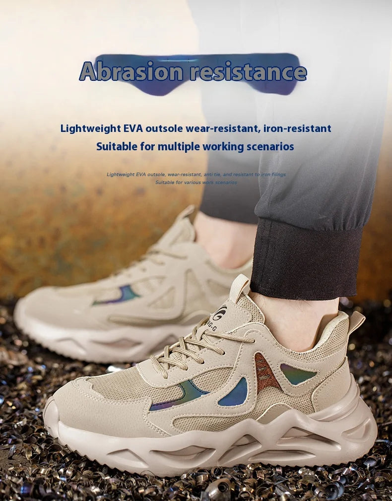 Soft Anti smashing Anti-Puncture Protective Safety Shoes For Men/Work Shoes Lightweight Breathable Work Safety Sneakers