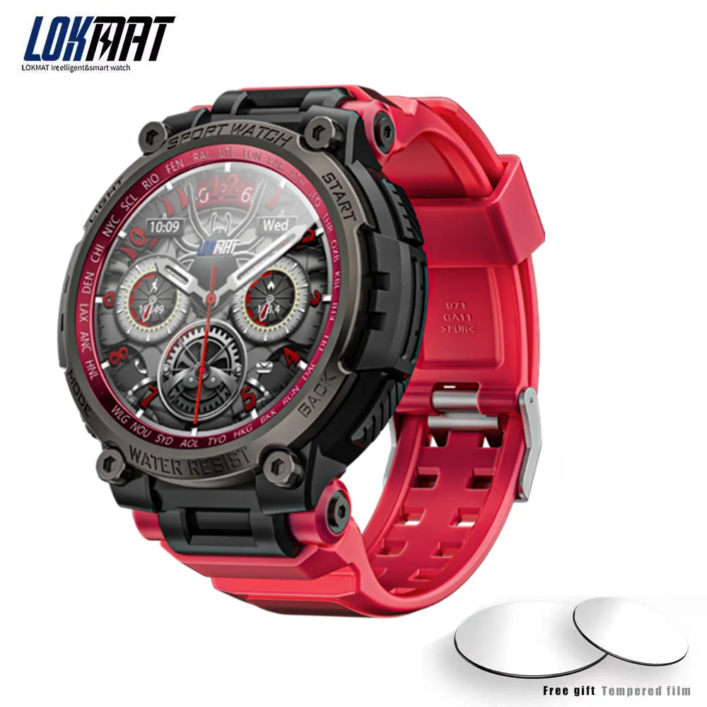 LOKMAT New ATTACK MAX Sport Rugged Smart Watch BT Calls Waterproof/Military Smartwatches Heart Rate Monitor Fitness Tracker