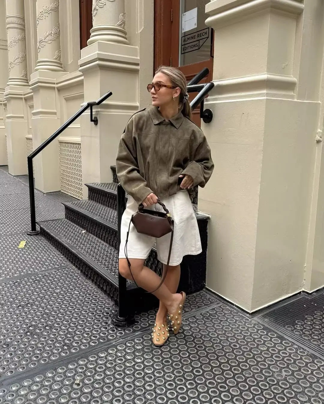 Women's new Jackets Autumn Fashion Loose Bat Sleeves Elegant/Women's Jackets Chic Street Youth Autumn Long Sleeves Coats