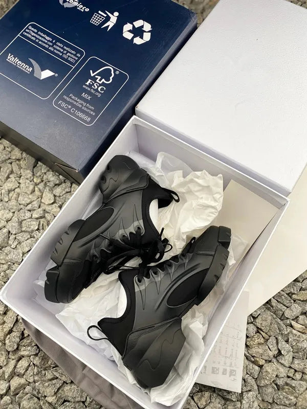 2026 New D-style Multi Color Shoes Women Genuine Leather Round Toe/Lace Up Platform Height Increasing Casual Sports Sneakers