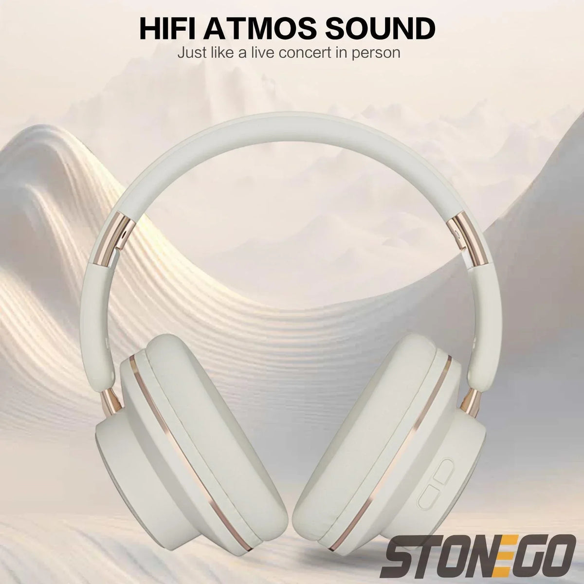 Bluetooth Headphones Wireless Headset Over Ear Foldable/Portable Fashion Aesthetic Design With 24H Long Battery Life