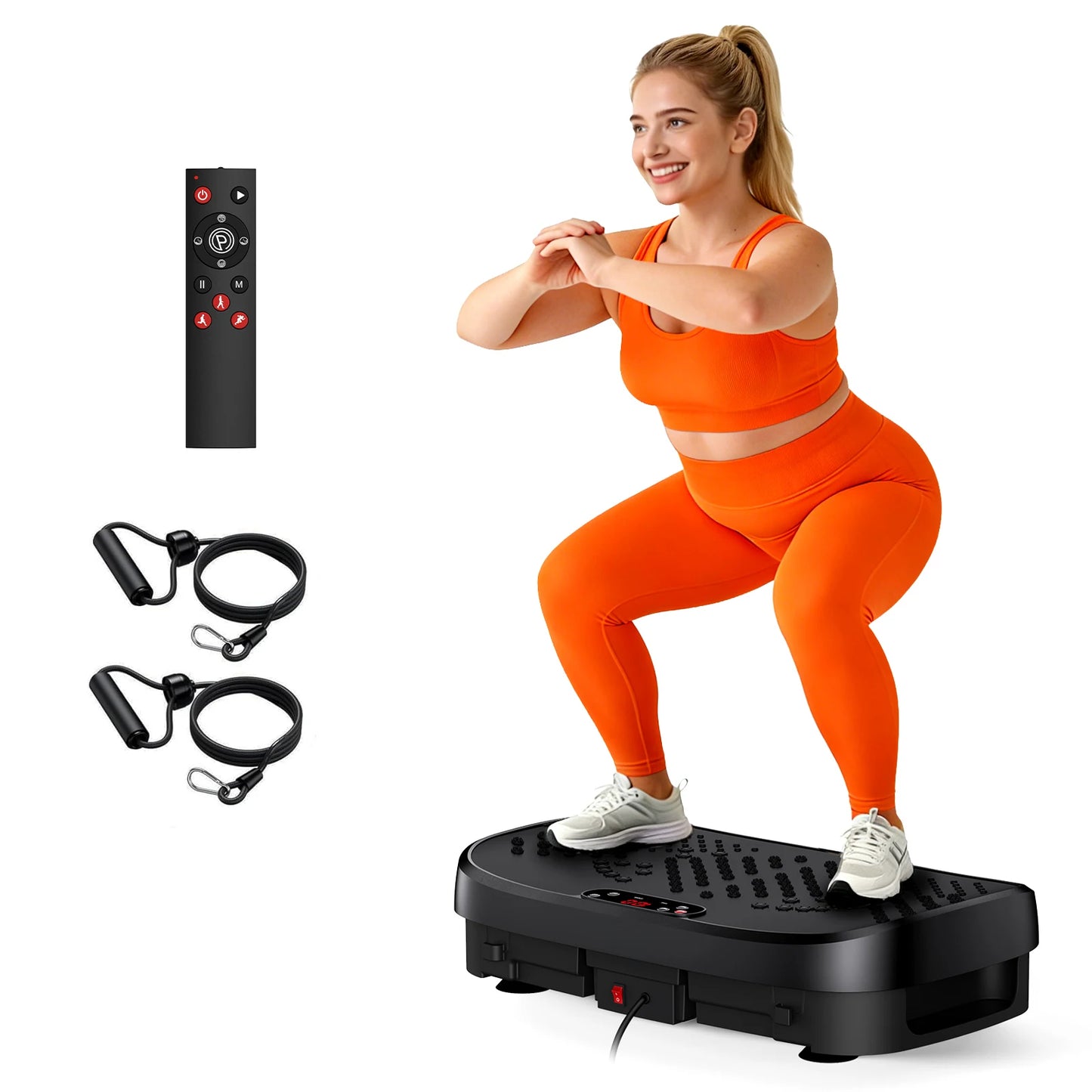 Magnetic Vibration Plate Exercise Machine Fat Burning 120 Levels/330lbs Portable Quiet Home Fitness  APP Control Workout Platform