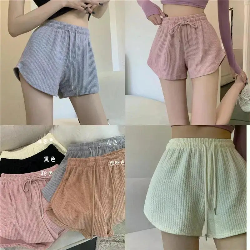 Women Gym Fitness Running Shorts Women's Summer Thin Style Loose/Casual Large Size Wide Leg High Waist A-word Sports Hot Pants