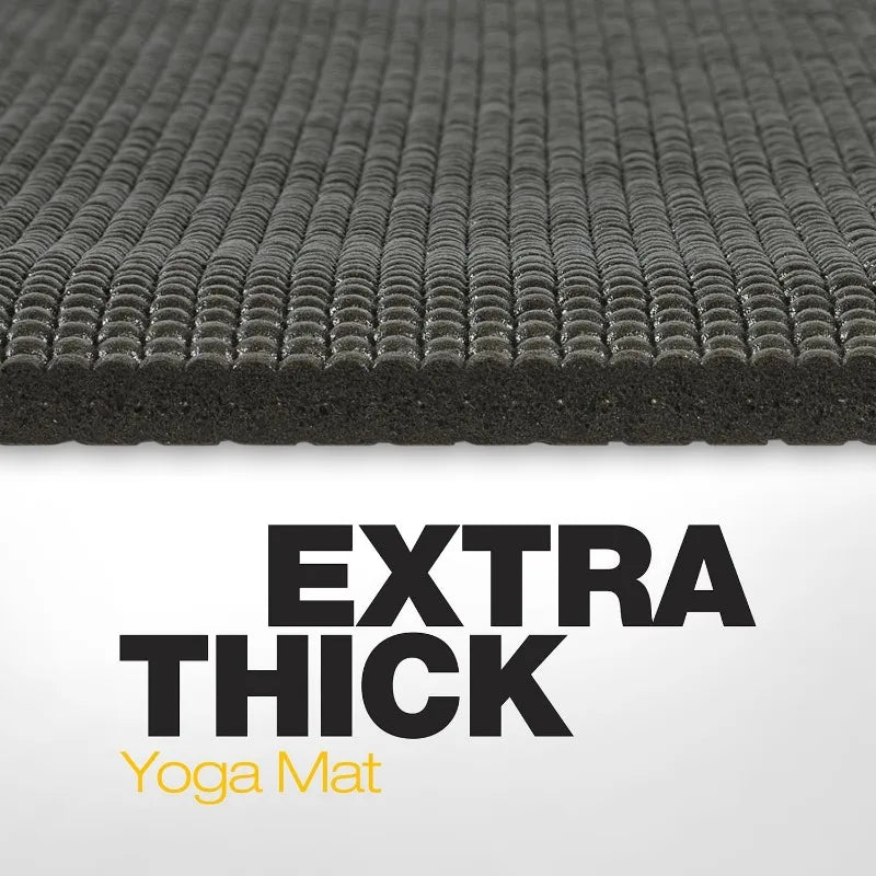 Extra Large Yoga Mat 10 x 6 ft - 8mm Extra Thick Durable Comfortable/Non-Slip & Odorless Premium Yoga and Pilates Mat for Home