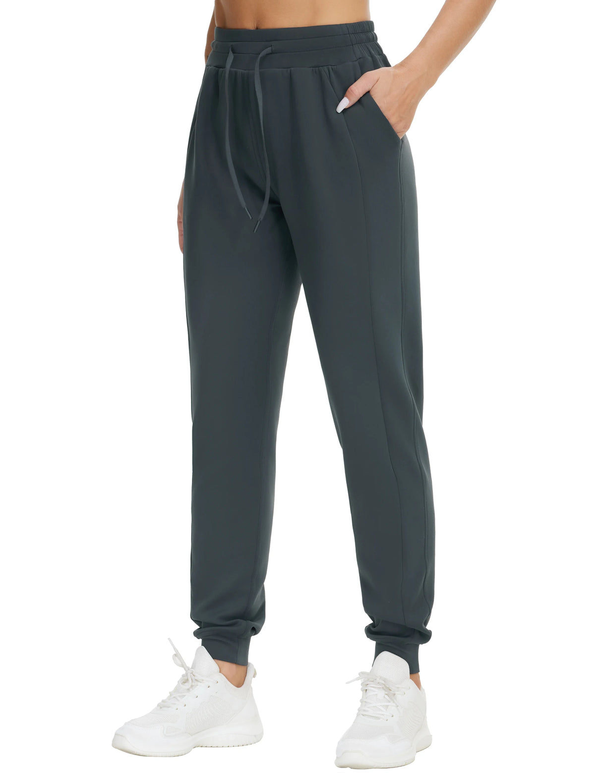 THE GYM PEOPLE Women's Workout Joggers Leggings Drawstring Running/Lounge Sweatpants Tapered Pants with Pockets