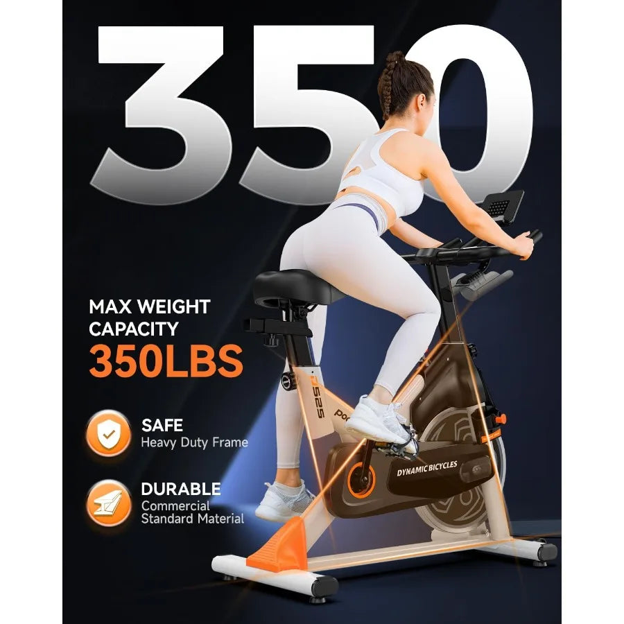 Indoor Cycling Bike with Adjustable Magnetic and Brake Pad/Resistance Silent Belt Drive for Home Cardio Fitness Upgraded Version