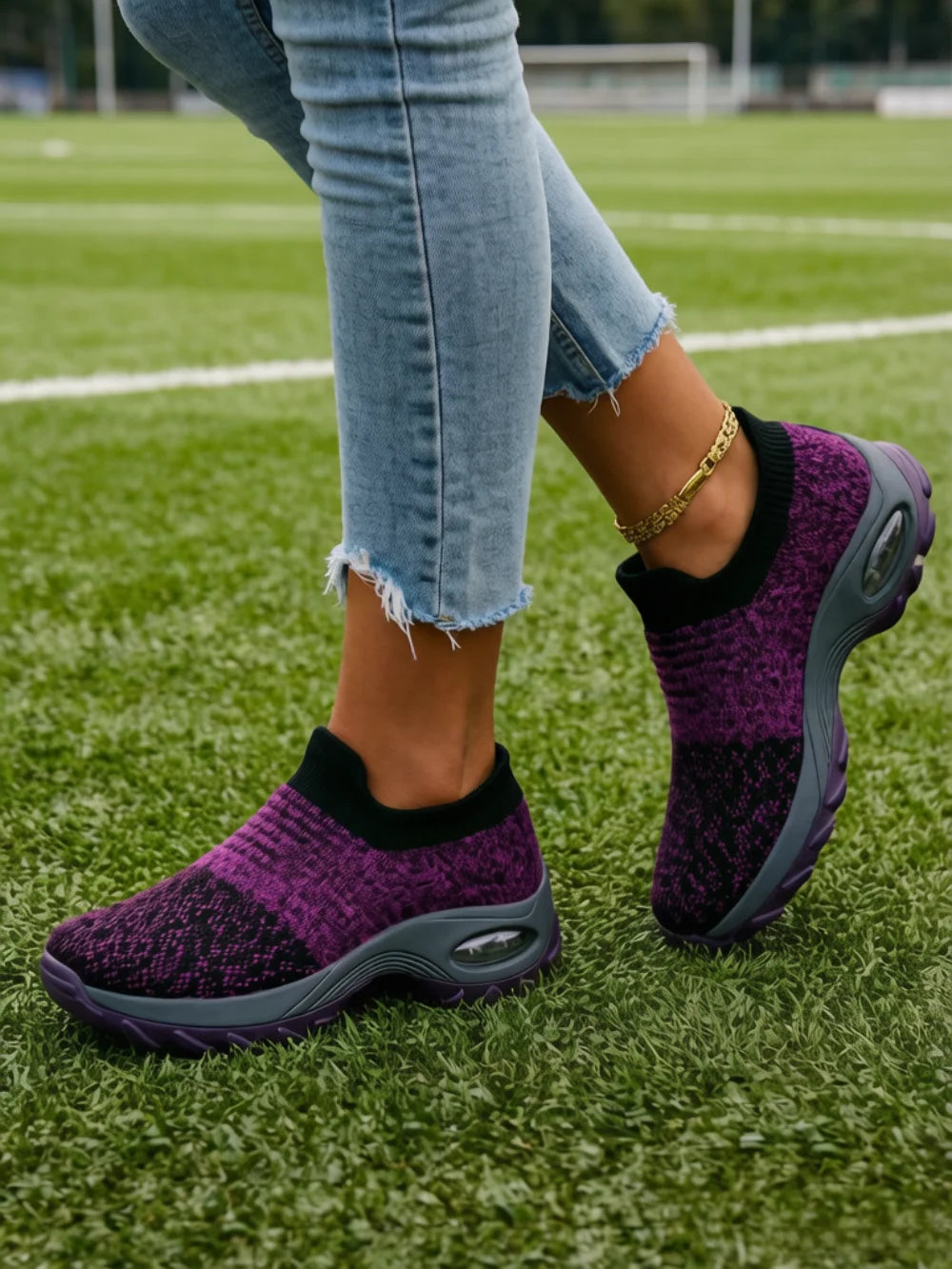 Women Breathable Mesh Rocker Bottom Sneakers Non Slip Shock Absorbing/Wedge Orthopedic Shoes Comfort Casual Footwear Daily Walking
