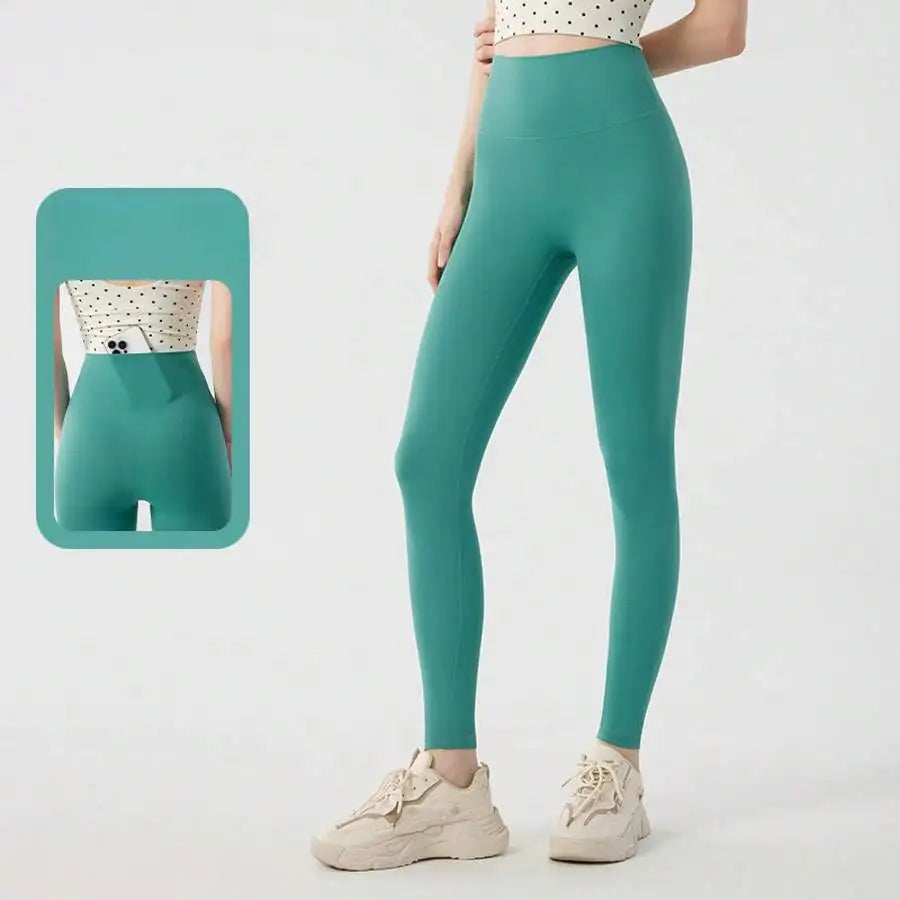 Women High Waist Peach Butt Lifting Scrunch Yoga Leggings/Compression Running Gym Tights Quick Dry Elastic Sports Pants