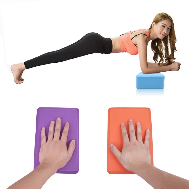 2PCS Yoga Block Brick Set Gym Foam Workout Aid/for Stretching & Fitness Training Yoga Blocks