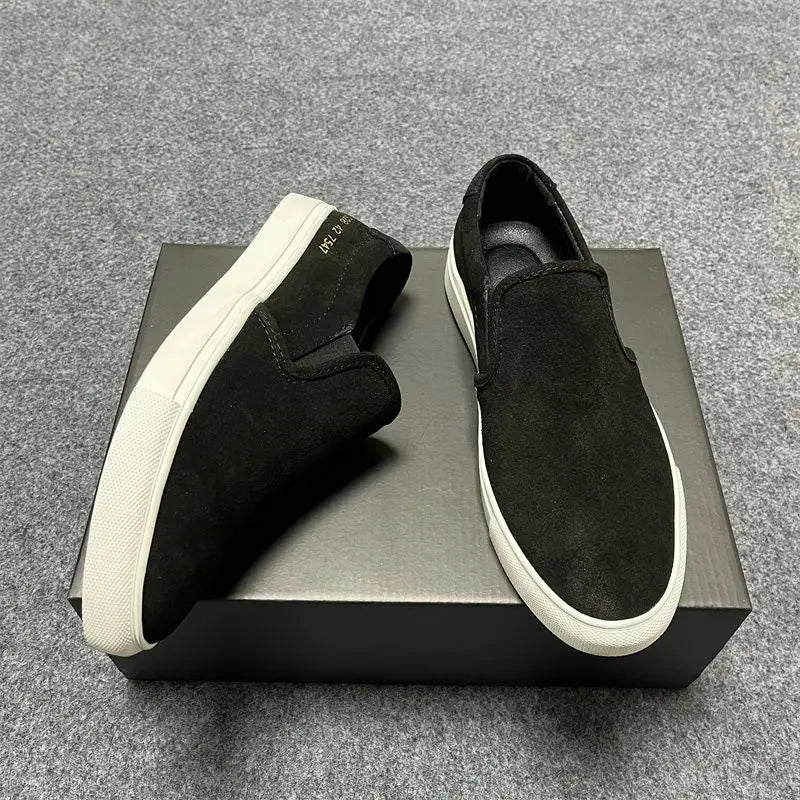 Men's COM Design Commute Casual Shoes Genuine Suede/Slip On Loafers Flat Sole Versatile Everyday Use