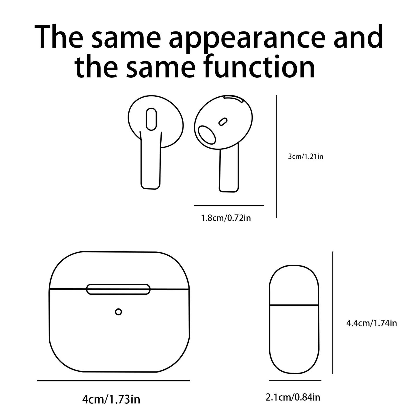 Air Pro4 wireless earphones Bluetooth 5.3 in ear earphones suitable for sports/gaming, and office work compatible with all ear