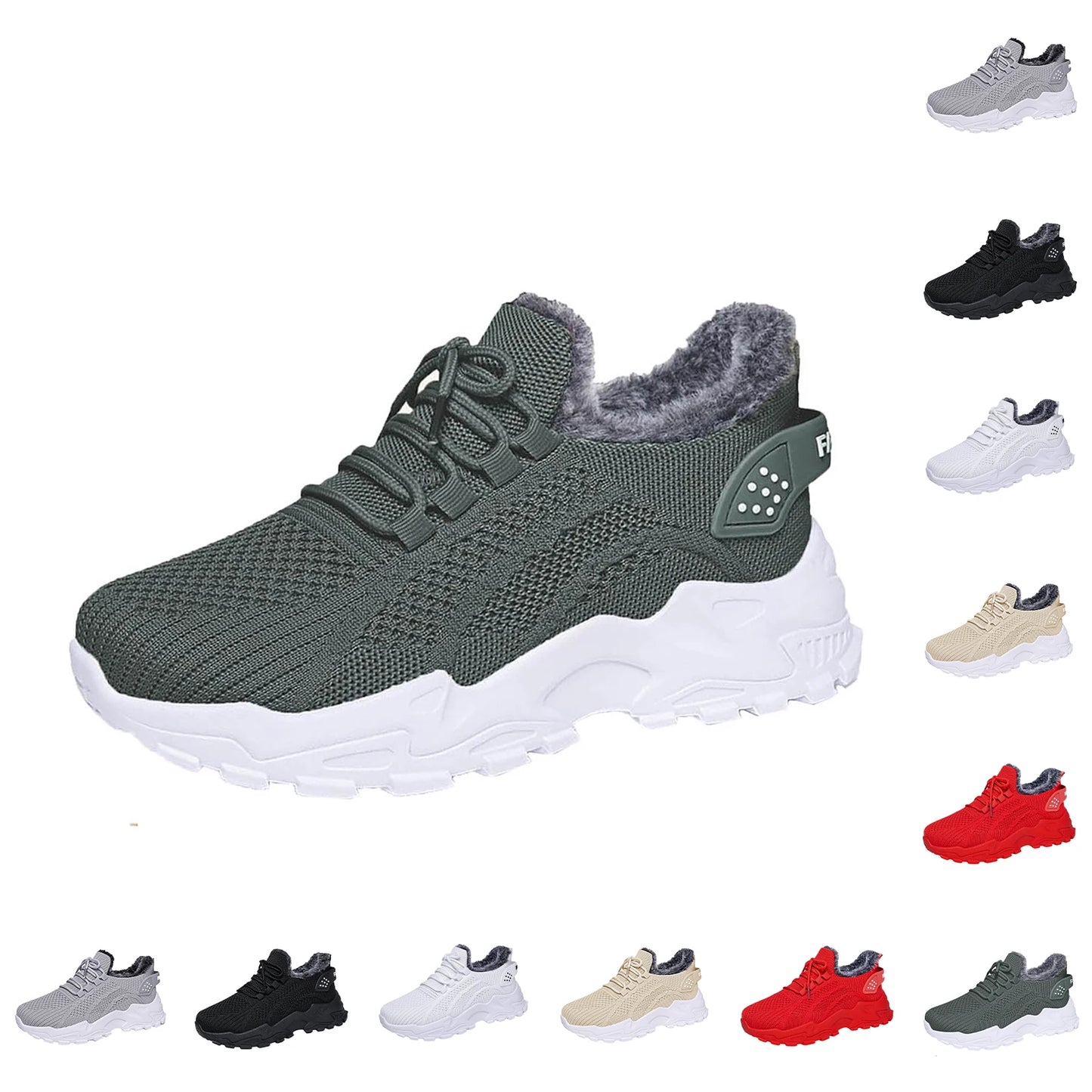 Sneakers Women's Winter Warm Sports Shoes Non Slip Soles/Suitable for Cold Weather Outdoor Walking Sports Shoes Ladies Sneakers
