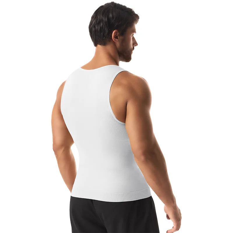 3 PCS Men Sleeveless Compression Vest Solid Slimming Body Shaper/Shirt Gym Workout T Shirt Tummy Control  Tank Tops