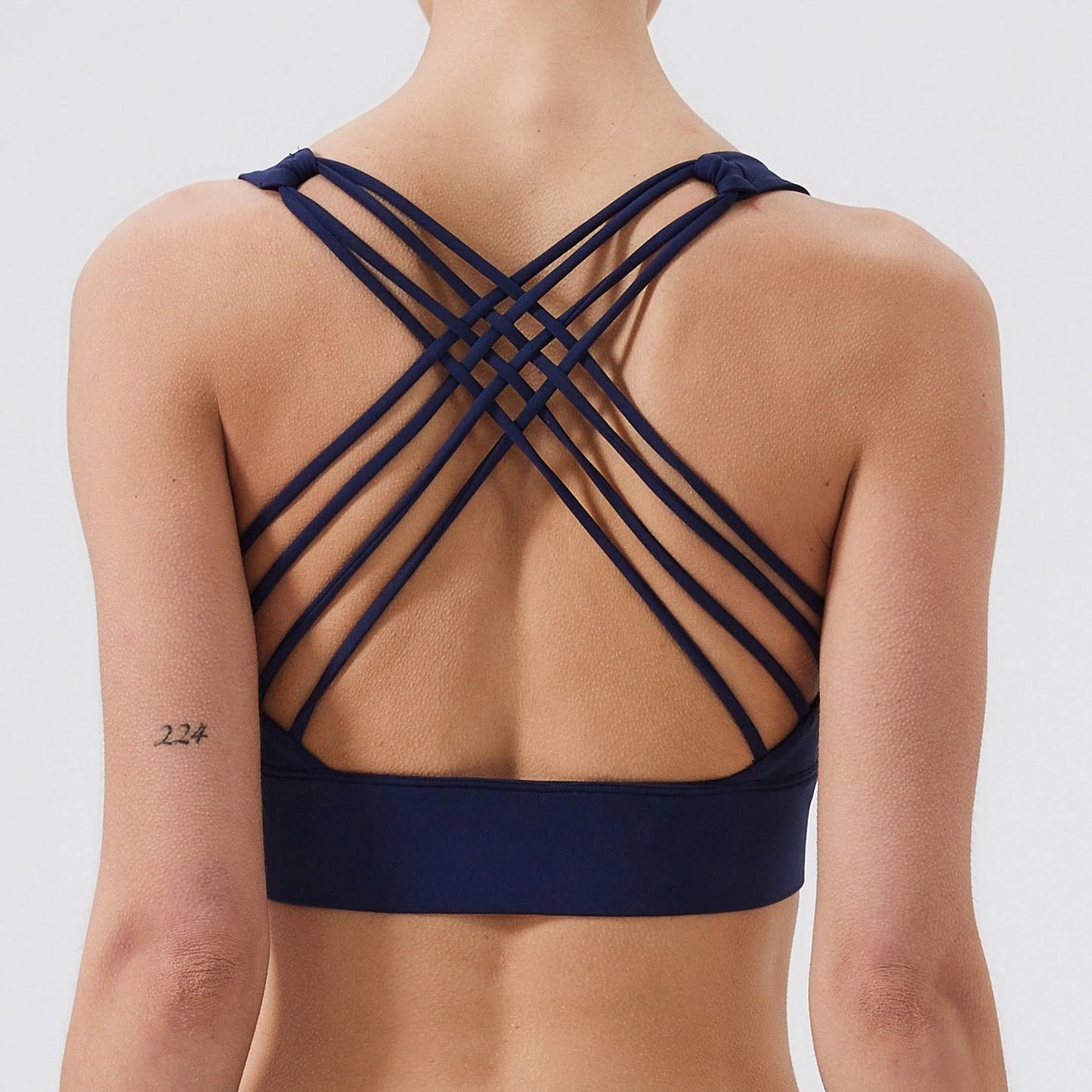 Women Eight Lines Crossing Beautiful Back Sports Bras/Yoga Top Vest Yoga Gym Outdoor Sport Running Fitness Underwear