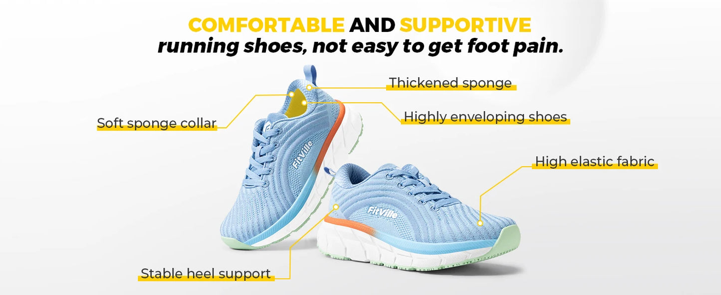 Fittington Wide Toe Box Shoes For Women Comfortable Casual Sneaker/Non Slip Walking Shoes Women Swollen Feet Lightweight Shoes