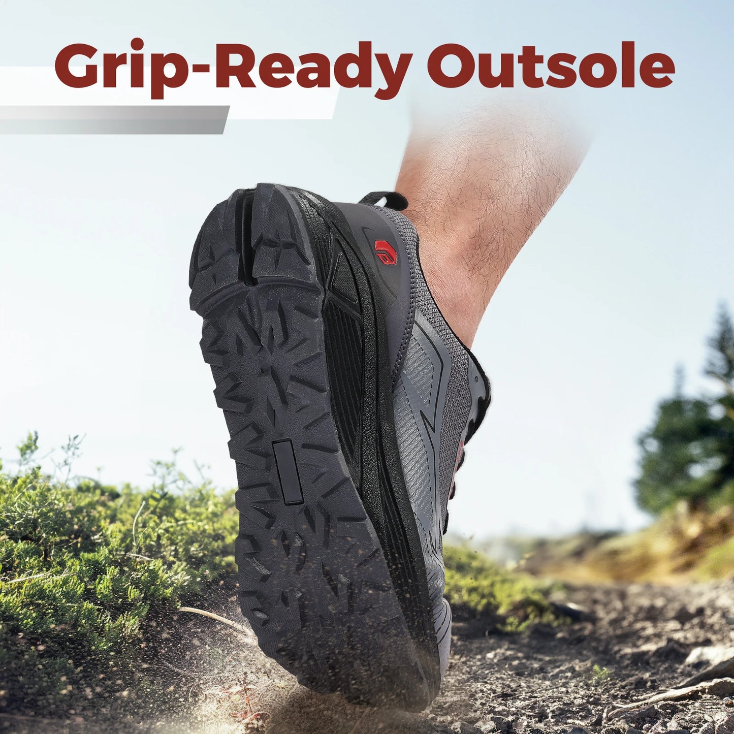 FitVille Extra Wide Trail Running Shoes Non-Slip Men's Sneakers/Lightweight for Male Swollen Feet Arch Support Pain Relief