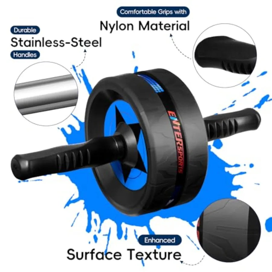 Ab Roller Wheel for Abs Workout Abdominal Exercise Equipment/with 2 Knee Pads for Home Gym Core Strength Training Fitness