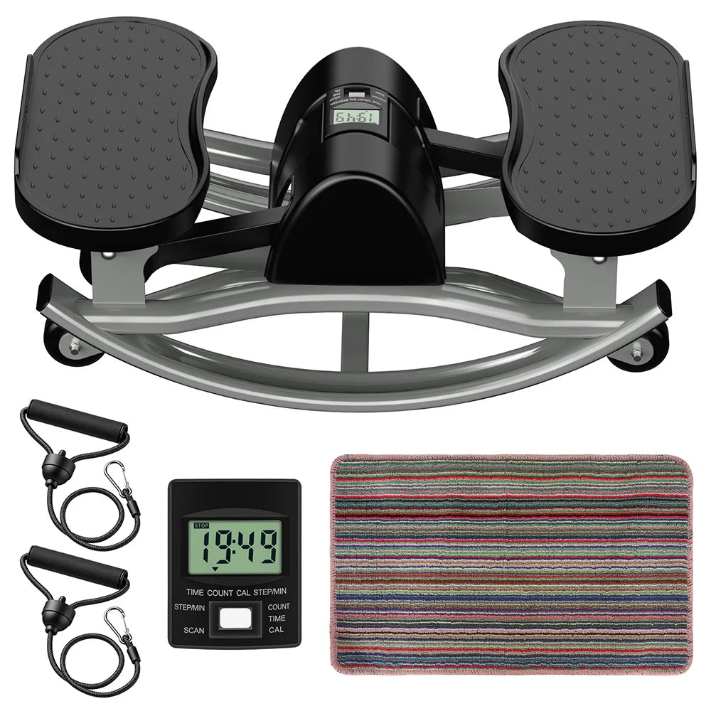 Swing Stepper Machine Intelligent Non-Slip For Exercise/Twist Stair Stepper Trainer Full Body Workout 220 lbs with Digital Display