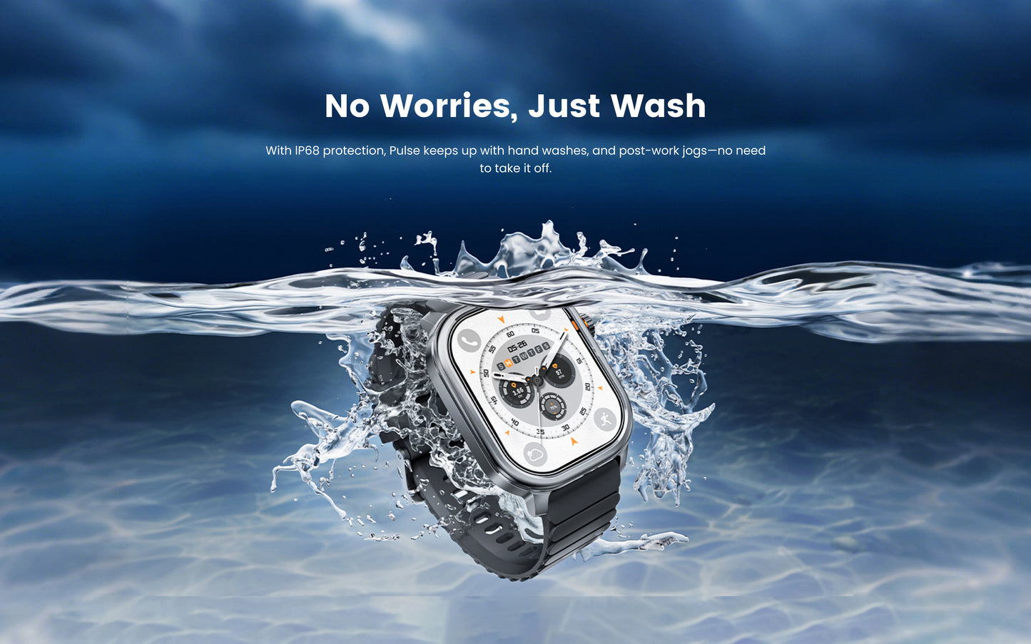 Original KOSPET PULSE Smart Watch Men Women 1.96" AMOLED BT Call/IP68 Waterproof 180 Freestyle Training Modes Fitness Monitoring