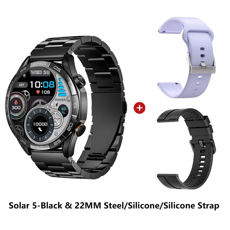 HAYLOU Solar 5 Voice Calling Smartwatch 1.58'' AMOLED Display 60Hz Smart Watch/24H Health Monitoring Sports Smartwatch for Men