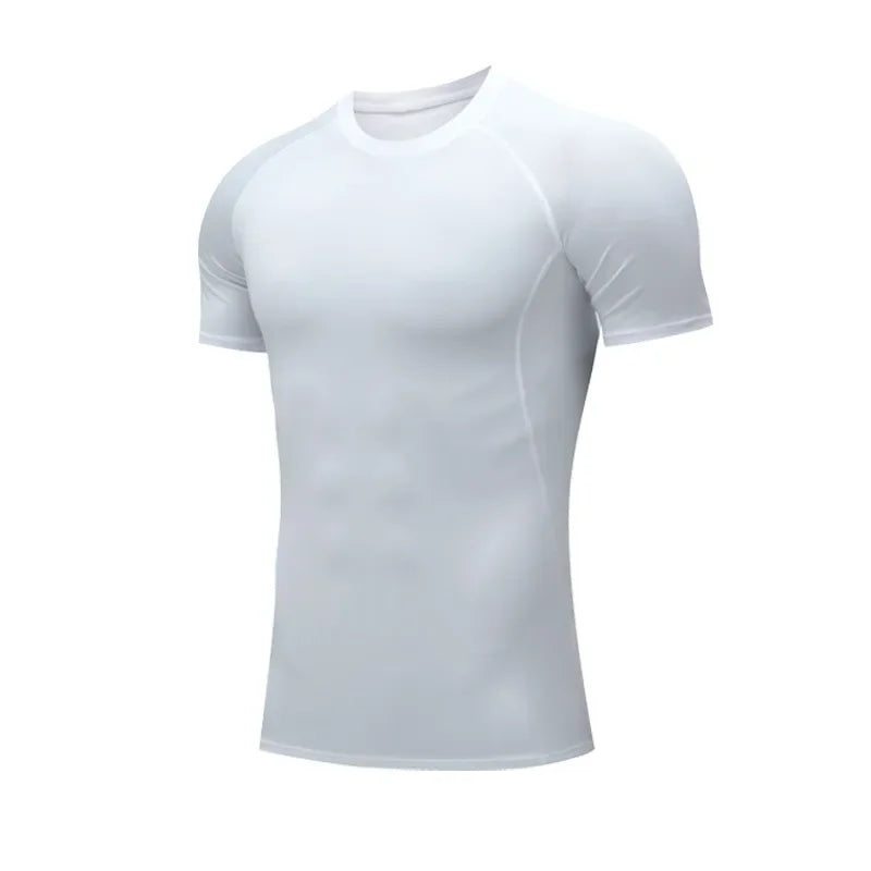 Men Short Sleeve t-Shirt Quick Dry Compression Shirts Fitness/Gym t-Shirts Sport Bodybuilding Shirt Running Football Tee Shirts