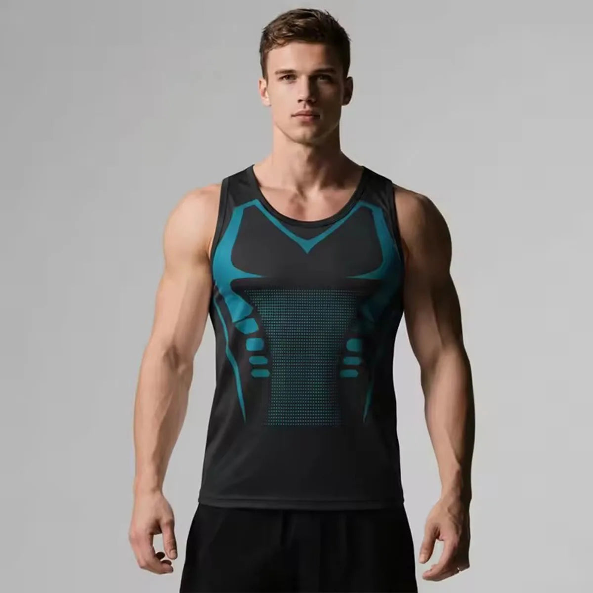 Summer Men Shapewear Ionic Shaping Vest Sleeveless Shirt Tight/Compression Shirts Tank Top Body Shaper Breathable Ice Silk Vest